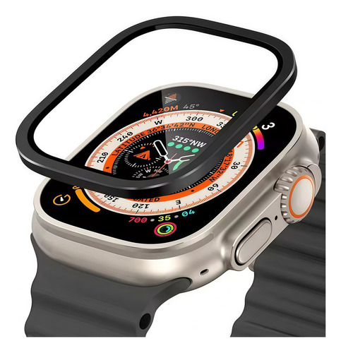 2pzs Case Metal+cristal Templado Para Apple Watch Ultra 2 1