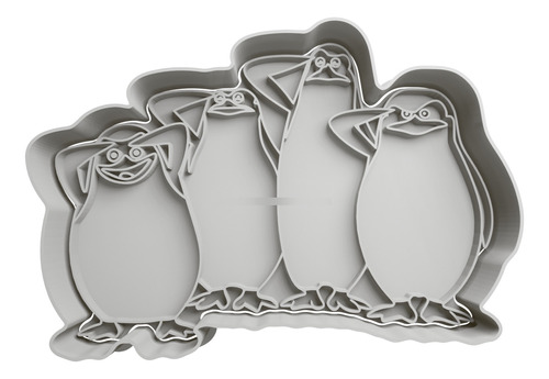  Cortador De Galletas De Los Pingüinos De Madagascar 10cm