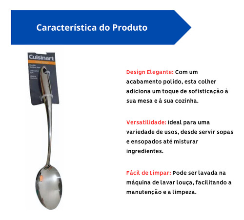 Colher Para Pegar Servir Arroz Aço Inox Utensilio Cozinha