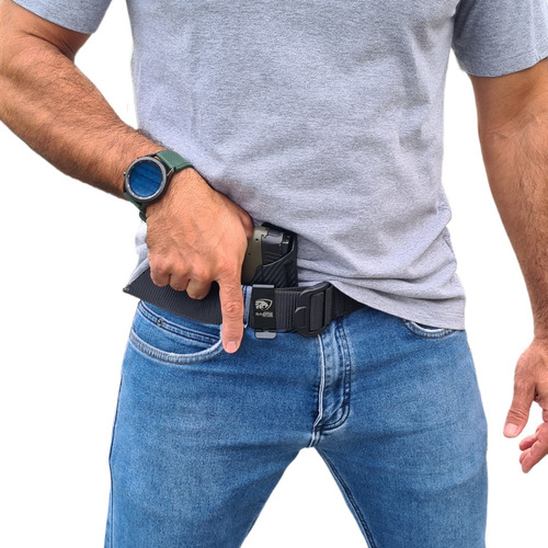 Coldre Sabre Iwb Kydex Sig Sauer P320 Compact Nitron Destro Cor Preto Fibra De Carbono