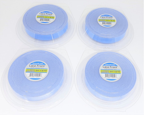 Fita Lace Front Azul 36 Metros- Walker Tape- Kit Com 4 Fitas
