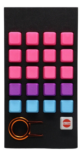 Double Shot 20 Keycaps Rubber Color, Teclado, Gamer Tai-hao Color del teclado Colores 2