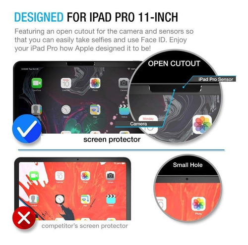 Mica De Vidrio Templado 9h Para iPad Pro 11 M2 2022 4gen