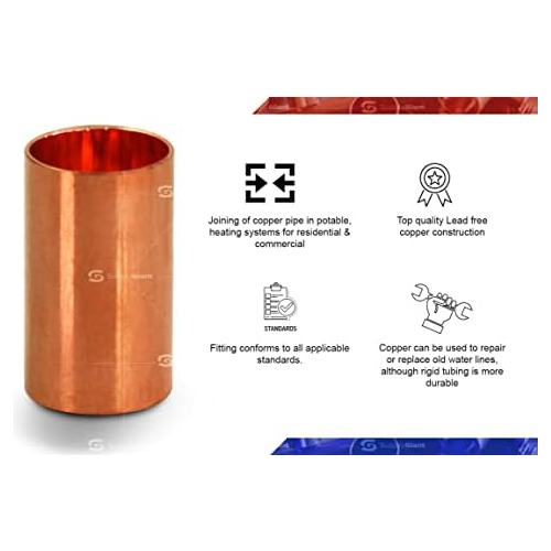 Acoplamiento Recto De Cobre Dddm0150 Enchufes De Soldad...