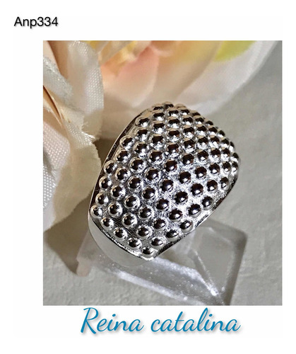 Anillo Plata Italiana Bombe Anp334 Reina Catalina Joyas