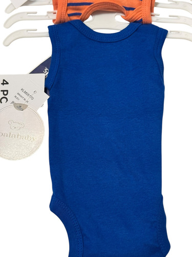 Conjunto Pañaleros Bebe Rn Koalababy Set 4 Pzas Amarillo Gris Naranja Azul Rn