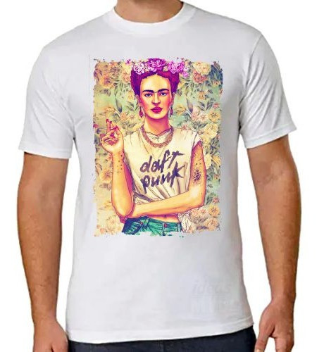 Remera Frida Kahlo Daft Punk Ideas Mvd