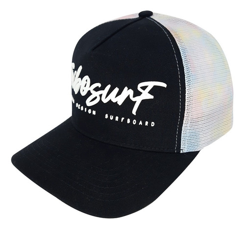 Imagem 3 de 8 de Boné Trucker Tie Dye Aba Curva Tribo Surf Ubatuba