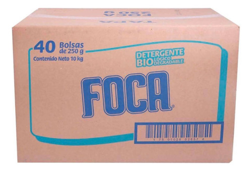 Caja Detergente Lavandería Foca 40 Bolsas 250g C/u = 10kg