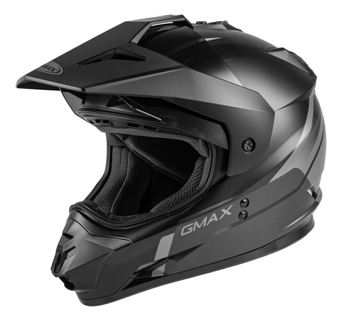 Casco Gmax Gm-11 Dual-sport Scud Negro Mate/gris