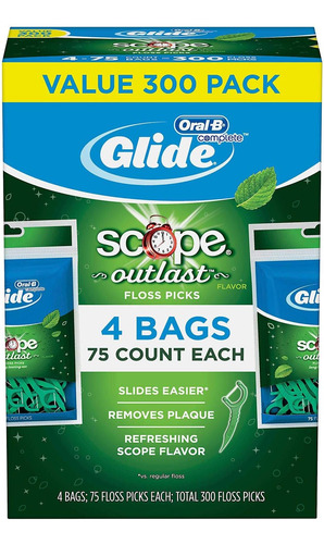 Glide Oral B Floss Picks Plusx 1.575 In Outlast - Menta De L
