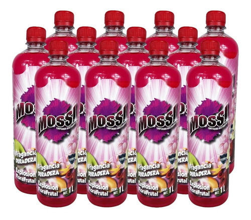 Limpiador Multiusos Flora Frutal Mossi 1l 12 Piezas