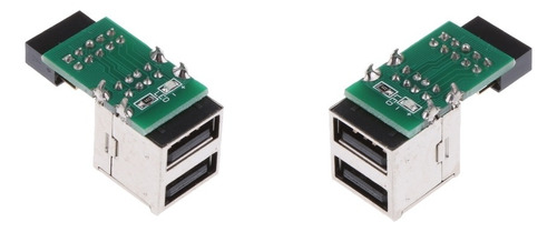 2x Placa Base 9 Pines A Doble Usb2.0 Panel De Tarjeta De