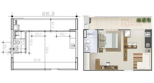 Studio Com 1 Dormitório À Venda, 38 M² Por R$ 300.000,00 - Vila Augusta - Guarulhos/sp - St0011