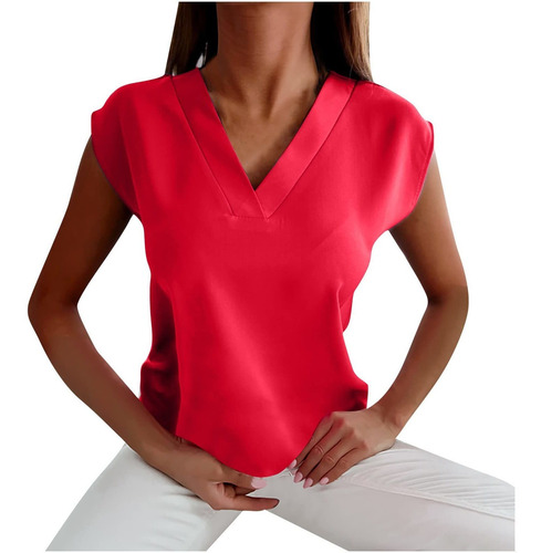 Blusa Para Dama Moda 2022 Casual Manga Corta Cuello 5