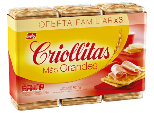 Galletitas  Mas 507 Gr Criollitas Galletitas Cracker Pro