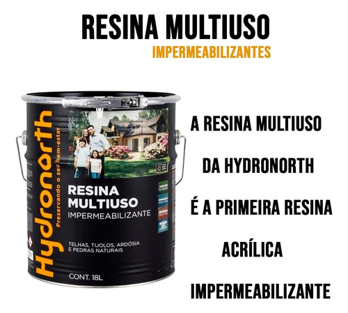Resina Multiuso Concreto Piso Pedra Parede Telhado