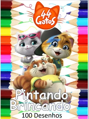 LIVRO COLORIR 44 GATOS