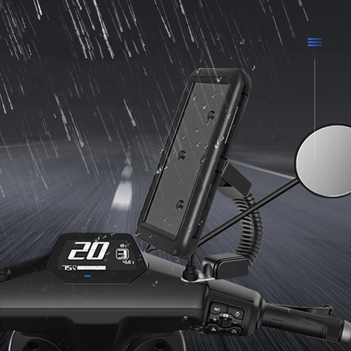 Soporte Para Teléfono Celular De Motocicleta Xl 6.8 Inches Negro