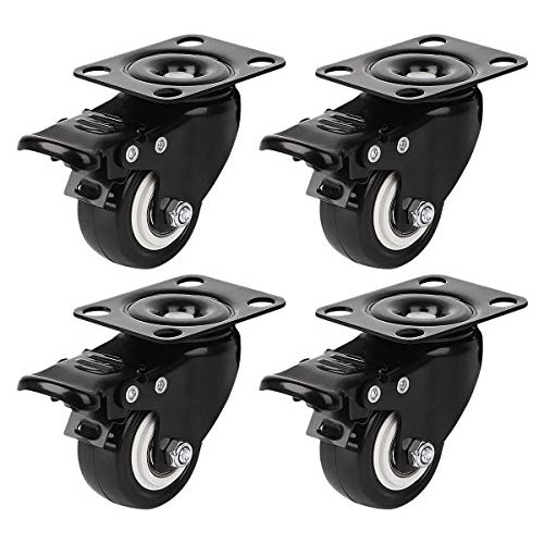 Swivel Caster Wheels 2 Inch  Set Of 4 Casters Wheel Wit...