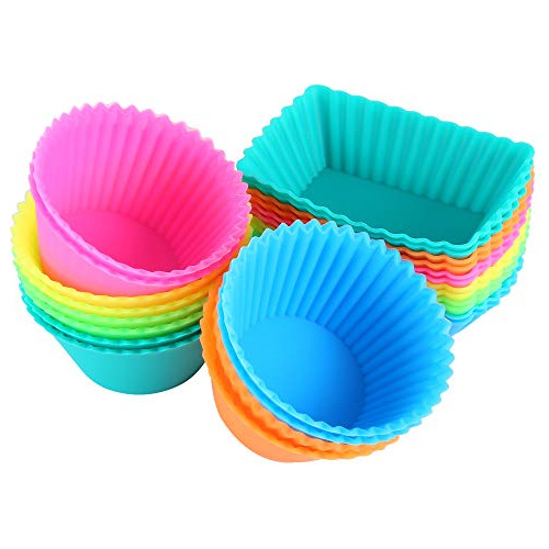 Thicken Silicone Cupcake Baking Muffin Cups Liners Mould Set