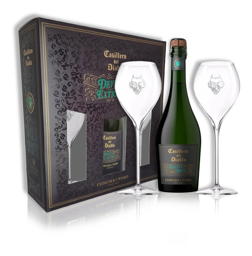 Casillero Del Diablo Kit Espumante Extra Brut 750ml + 2 Copa