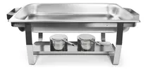 Comprar Chafing Dish De Acero Inoxidable Con 2 Bandejas
