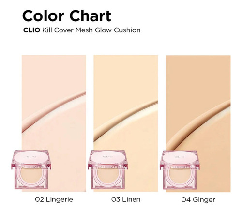 Clio Kill Cover Mesh Glow Cushion Spf50 Incluye Repuesto Tono #3 Linen