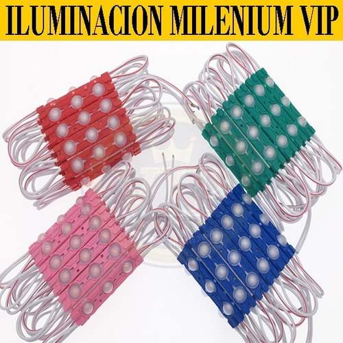 Modulo Led 12v Plancha 20 Modulos Potentes Varios Colores