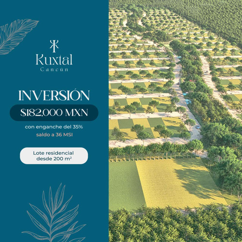 Preventa De Terrenos En Cancún Tipo Residencial En Facilidades