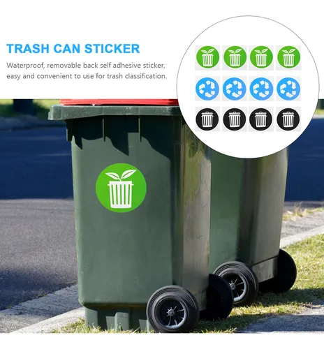 Etiquetas Para Botes De Basura, Caja Clasificadora Para Bote