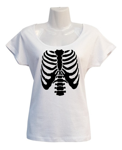 Polera Esqueleto - Escotada - Halloween - Regalo
