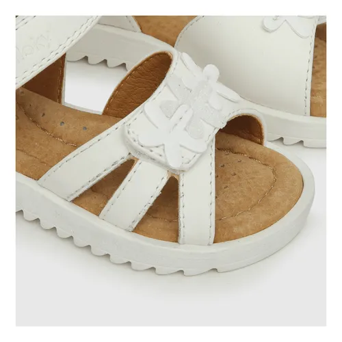 Sandalia De Niña Dos Velcros Blanco (21 A 27)