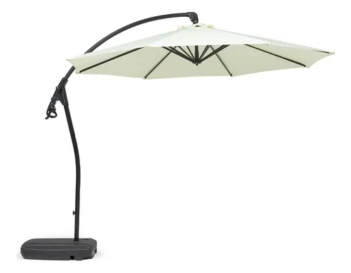 comprar Quitasol lateral con base Relan sombrilla manivela 300cm color blanco