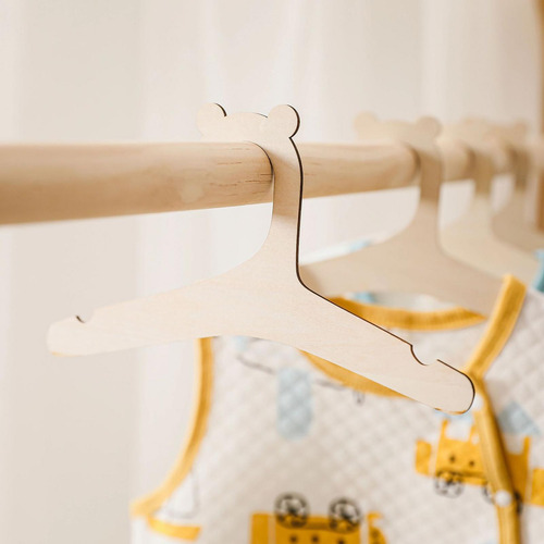 15 Peças Cabides De Madeira Para Roupas De Bebê Cabides
