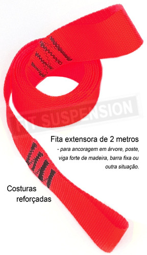 Imagem 5 de 9 de Fita De Treinamento Suspenso Tipo Trx Com 7 Pontos De Regula