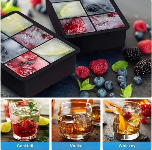 Af Moldes De Silicona For Hielo De 3 Piezas Con Fácil