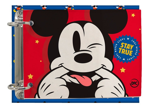 Mini Caderno Argolado Mickey Mouse Fichas 80 Folhas