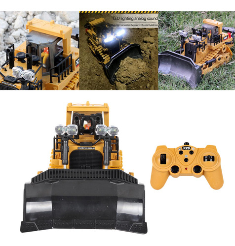 9ch Radio Control Bulldozer Luz Y Sonido Ingeniería Coche