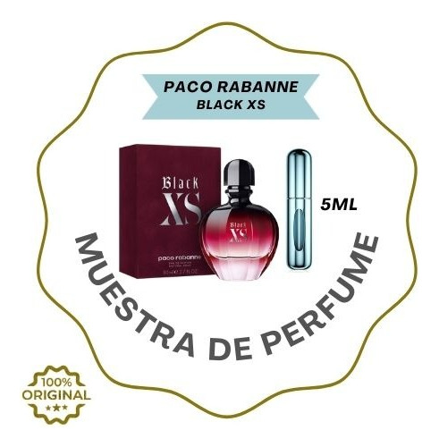 Muestra De Perfume O Decant Black Xs Paco Rabanne Dama 5ml 