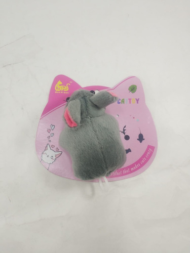 Juguete Rata Peluche A Cuerda Para Gato Vibradora Wps194