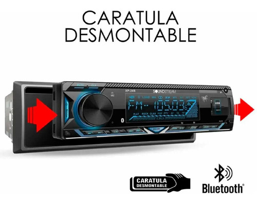 Imagen 4 de 6 de Autoestèreo Con Bluetooth Soundstream 23b Iliminación Usb Sd
