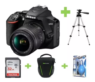 Camara Nikon D3500 18-55 +32gb+bolso+tripode+kit De Limpieza