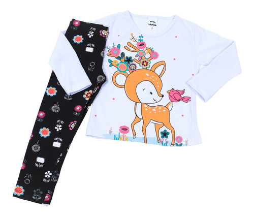 Kit 4 Conjuntos Meia Estação Roupa Infantil Feminino