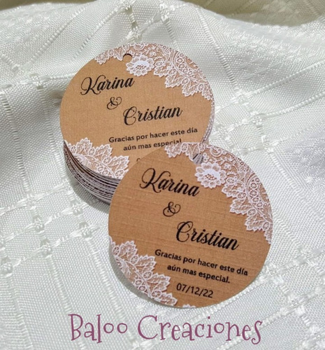 Imagen 4 de 6 de Tags Etiquetas Personalizadas Souvenir X10
