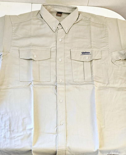 Camisa De Trabajo Guayabera Talle 40 Manga Corta