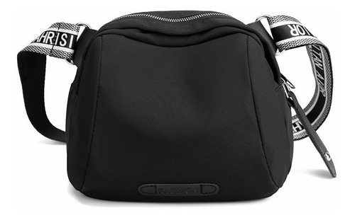 Bolsa Bandolera De Hombro Moderna De Tela Oxford Para Mujer Color Negro