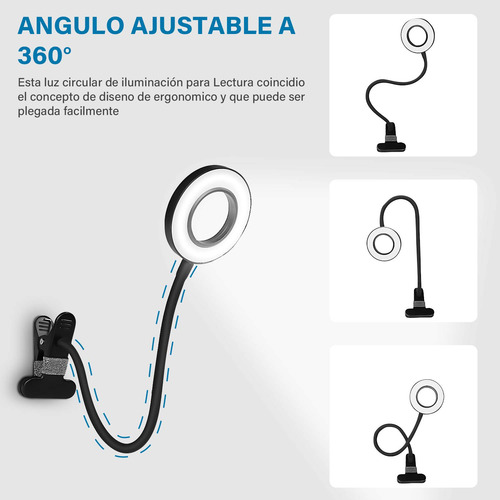 Lámpara De Escritorio Led Con Clip - Tyc Luz De Lectura Usb