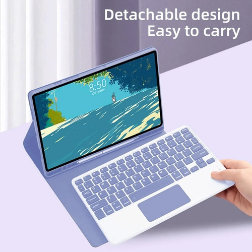 Funda De Tableta Con Teclado Táctil Para Samsung Galaxy Tab