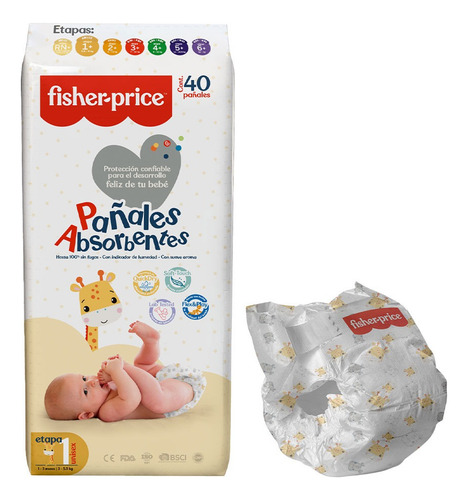Pañal Para Bebé (etapa 1) - 8 Paquetes De 40 Pañales Pequeño (p) Sin Género